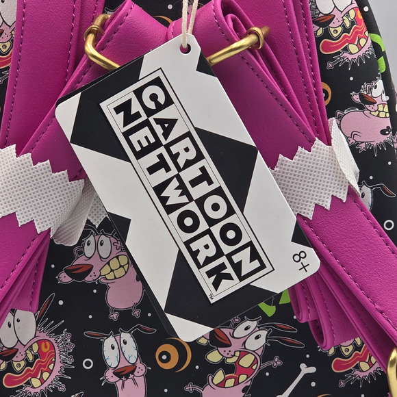 Loungefly Courage The Cowardly Dog Mini Backpack and Zip Around Wallet Set New - Picture 9 of 10